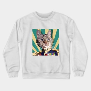 Waldo the conqueror cat Crewneck Sweatshirt